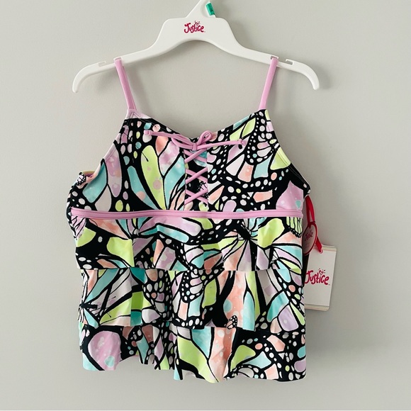Justice Girl’s 2pc Swimsuit size 12/14 - Picture 2 of 10